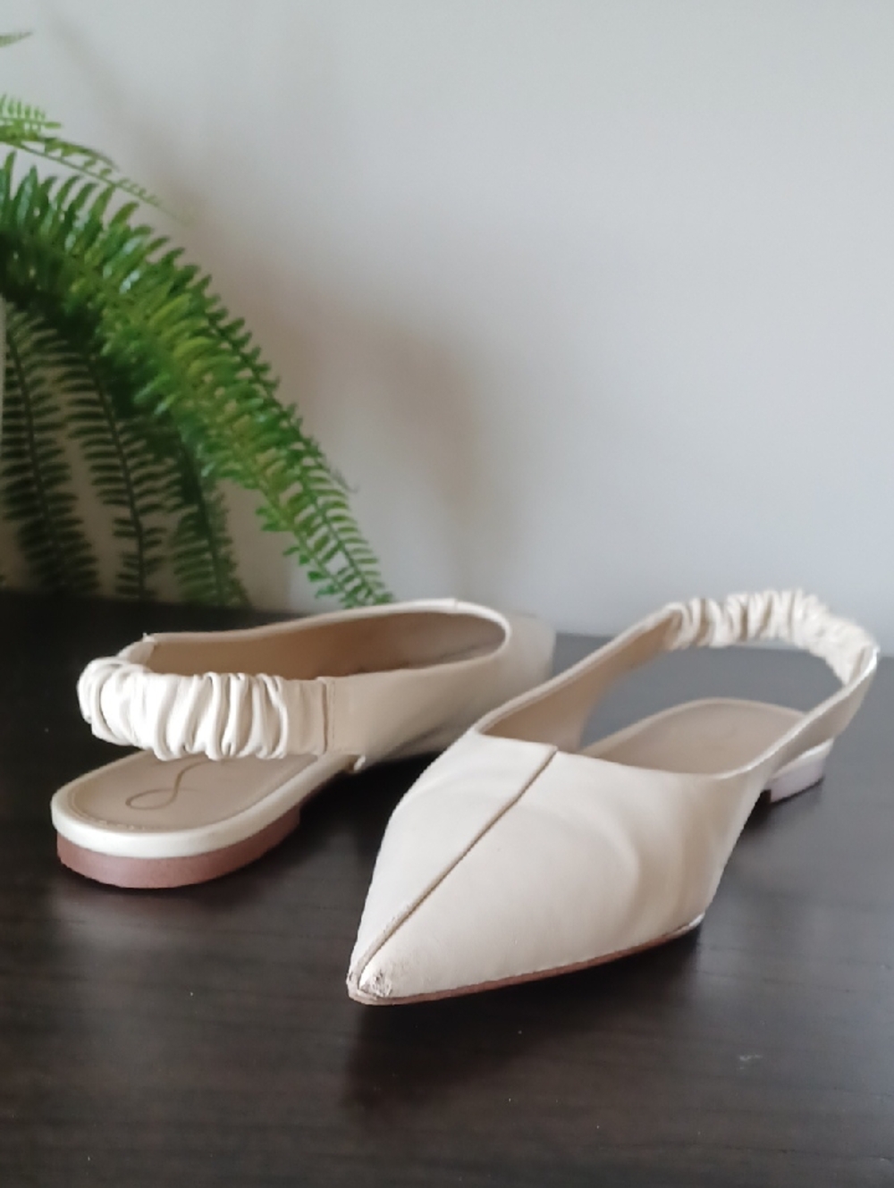 Sam Edelman Whitney Ivory Slingback Pointed Toe Flat ** Size 7.5 - Picture 7 of 12